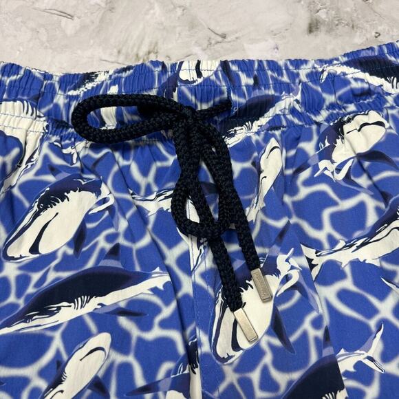 Vilebrequin Shark Print Swim Trunks SIZE XL Blue Shorts Collector 2009 Limited - Picture 9 of 12